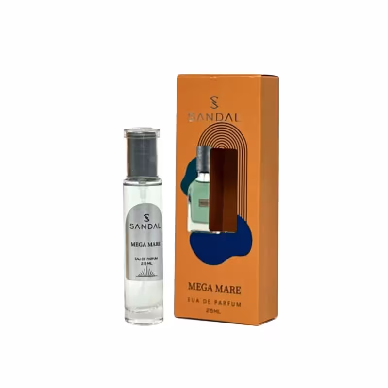 عطر جیبی مردانه صندل مدل مگاماره SANDAL حجم 25 میل