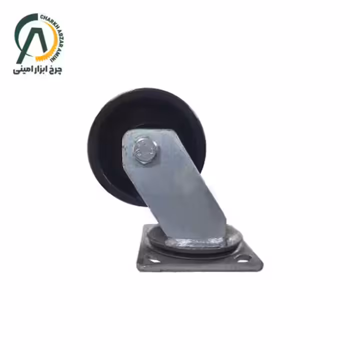 چرخ تفلون نسوز پهن گردان قطر 100 میلی متر