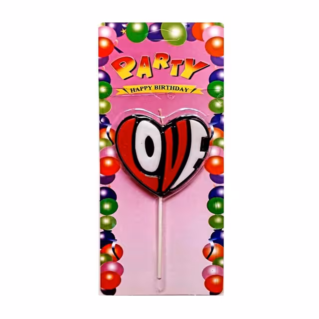 شمع پارتی مدل LOVE طرح قلب کد 3314