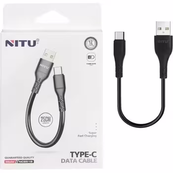 کابل شارژ پاوربانک فست NITU Type-C مدل NC251B