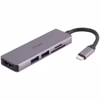 هاب و رم ریدر 6 پورت تایپ سی به USB3.0/microSD/SD/HDMI دی لینک مدل DUB-M530