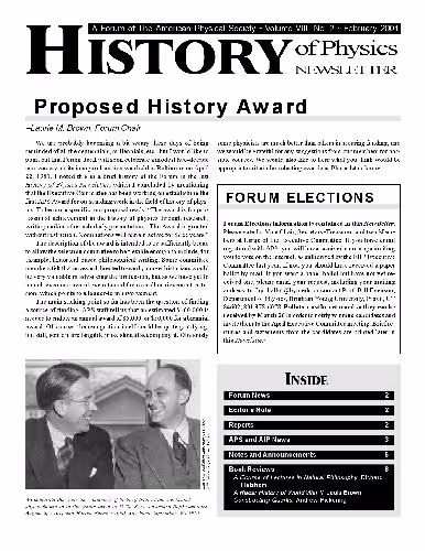 خرید و دانلود نسخه کامل کتاب History of Physics Newsletter