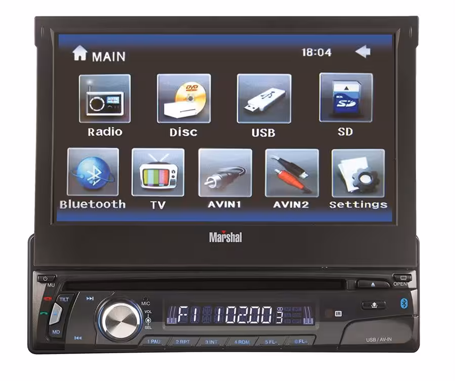 پخش کننده خودرو مارشال مدل ME-1813 دارای بلوتوث داخلی