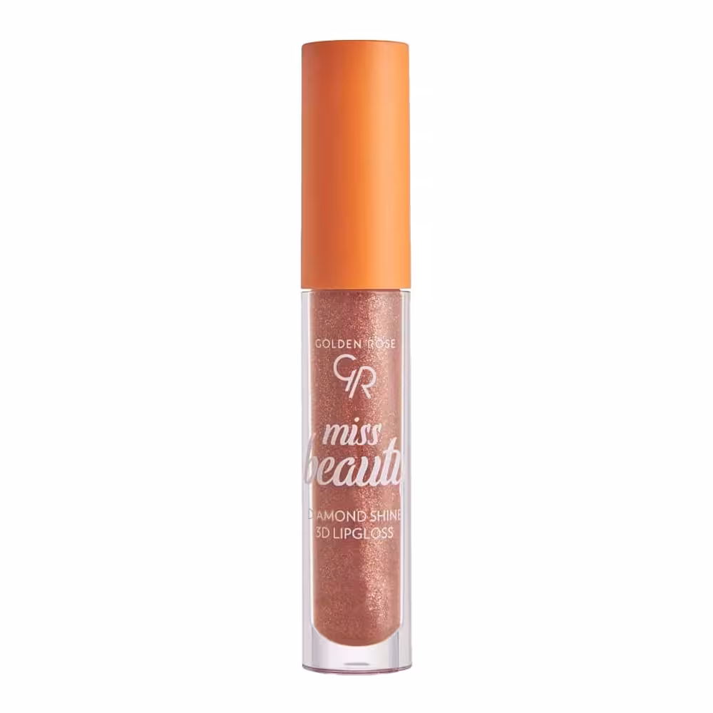 برق لب سه بعدی میس بیوتی Diamond Shine گلدن رز شماره 03 (Sunkissed)