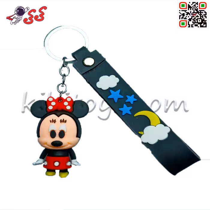 جاکلیدی و آویز سیلیکونی مدل مینی موس