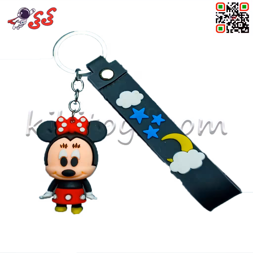 جاکلیدی و آویز سیلیکونی مدل مینی موس