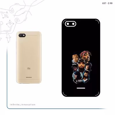 برچسب پوششی ماهوت مدل Great Rappers Digital Art مناسب برای گوشی موبایل شیائومی Redmi 6A