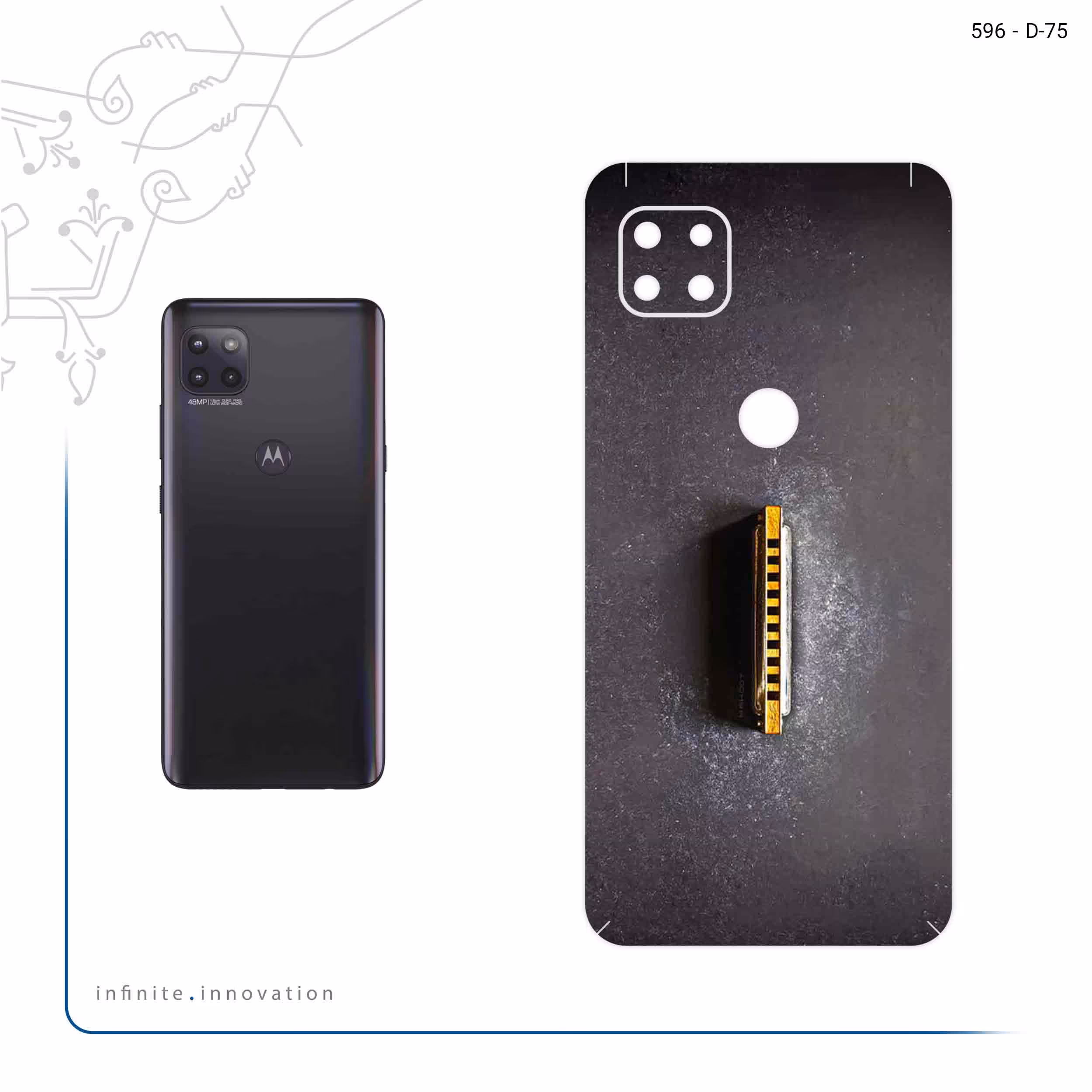 برچسب پوششی ماهوت مدل Harmonica مناسب برای گوشی موبایل موتورولا MOTO G 5G