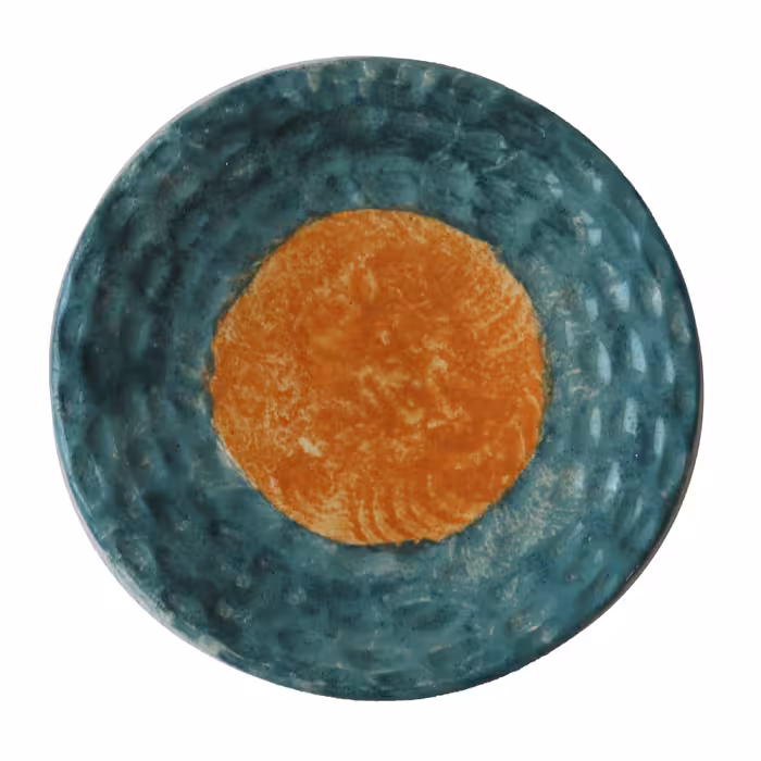 سرویس چای خوری سرامیکی 5 پارچه طرح آب و خاک مدل دستساز کد 1100