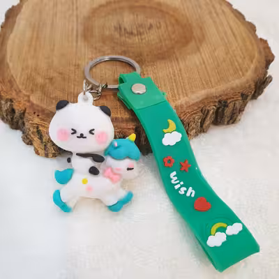 جاکلیدی مدل سیلیکونی طرح یونیکورن اسب تک شاخ و خرس پاندا کد DB20