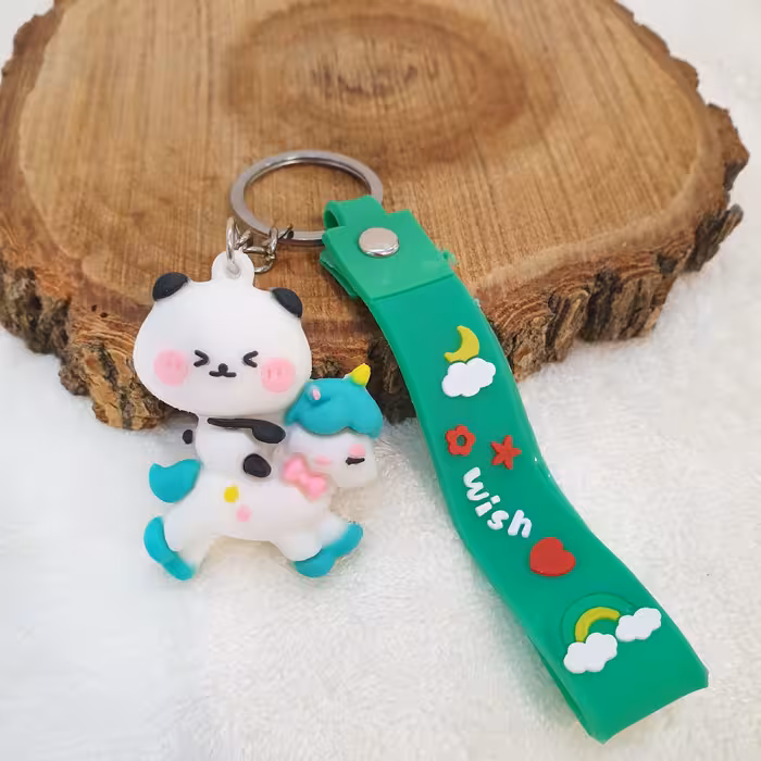 جاکلیدی مدل سیلیکونی طرح یونیکورن اسب تک شاخ و خرس پاندا کد DB20