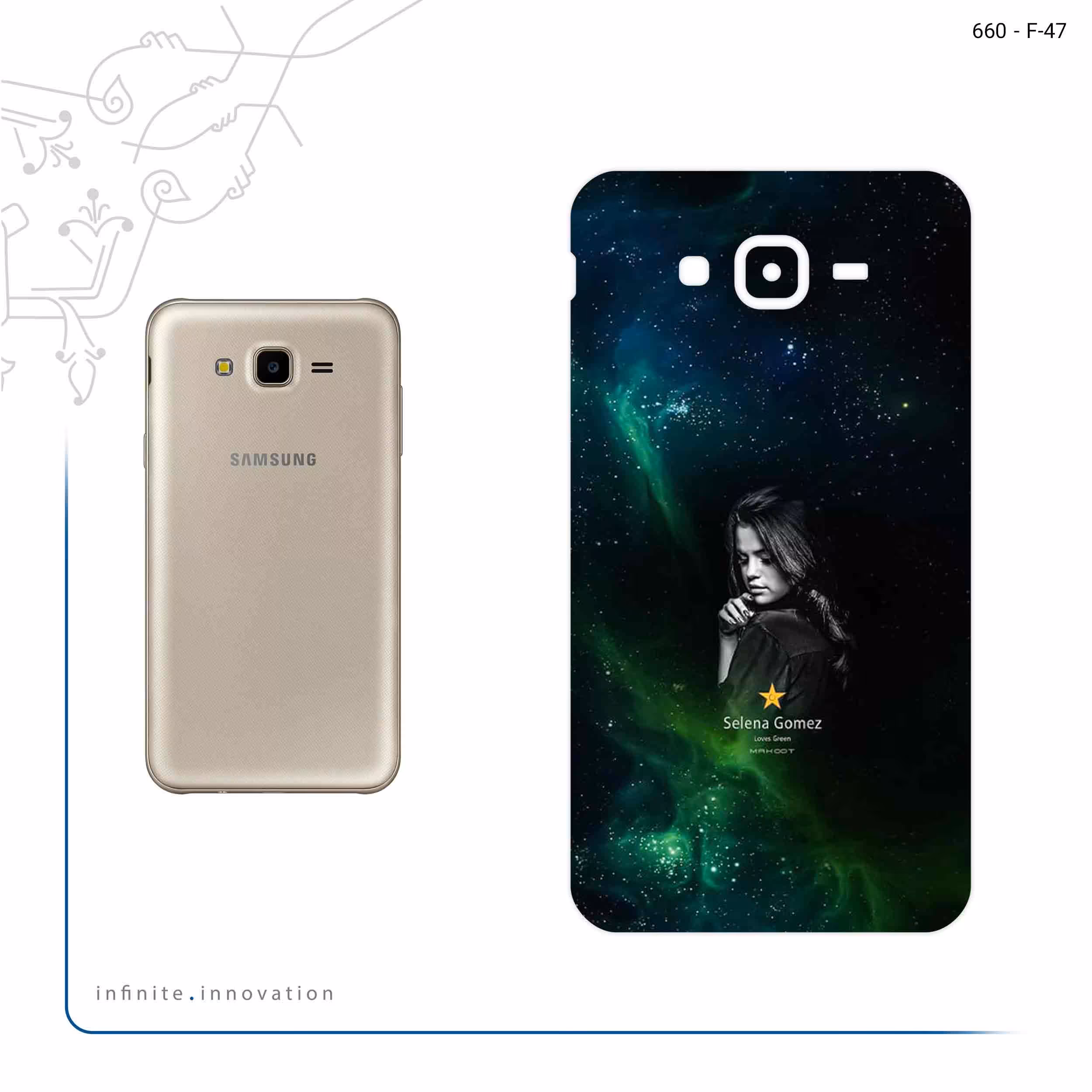 برچسب پوششی ماهوت مدل Selena Gomez مناسب برای گوشی موبایل سامسونگ Galaxy J7 Core