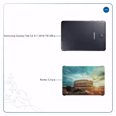 برچسب پوششی ماهوت مدل Rome City مناسب برای تبلت سامسونگ Galaxy Tab S2 9.7 2016 T813N