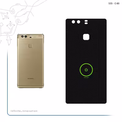 برچسب پوششی ماهوت مدل Minimal Power Button مناسب برای گوشی موبایل هوآوی P9 Plus