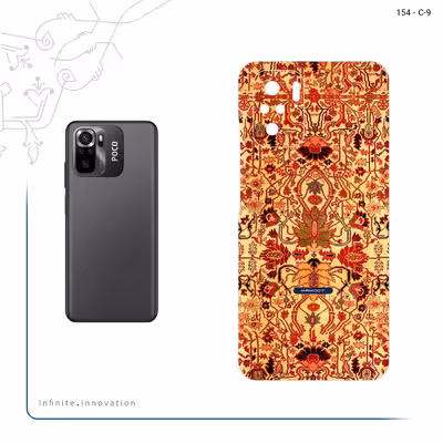 برچسب پوششی ماهوت مدل Persian_Carpet_Yellow مناسب برای گوشی موبایل شیائومی Poco M5s