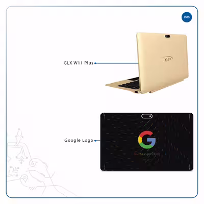 برچسب پوششی ماهوت مدل Google-Logo مناسب برای تبلت جی ال ایکس W11 Plus