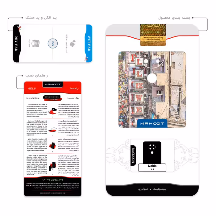 برچسب پوششی ماهوت مدل City of Delhi مناسب برای گوشی موبایل نوکیا 3.4