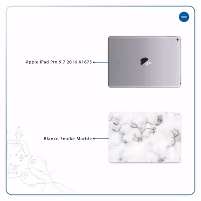 برچسب پوششی ماهوت مدل Blanco-Smoke-Marble مناسب برای تبلت اپل iPad Pro 9.7 2016 A1675