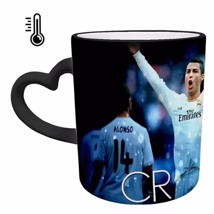 ماگ حرارتی مدل دسته قلبی طرح رونالدو کد 289