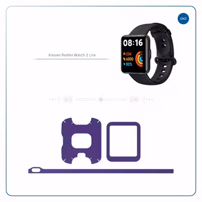برچسب ماهوت طرح Matte-BlueBerry مناسب برای ساعت هوشمند شیائومی Redmi Watch 2 Lite