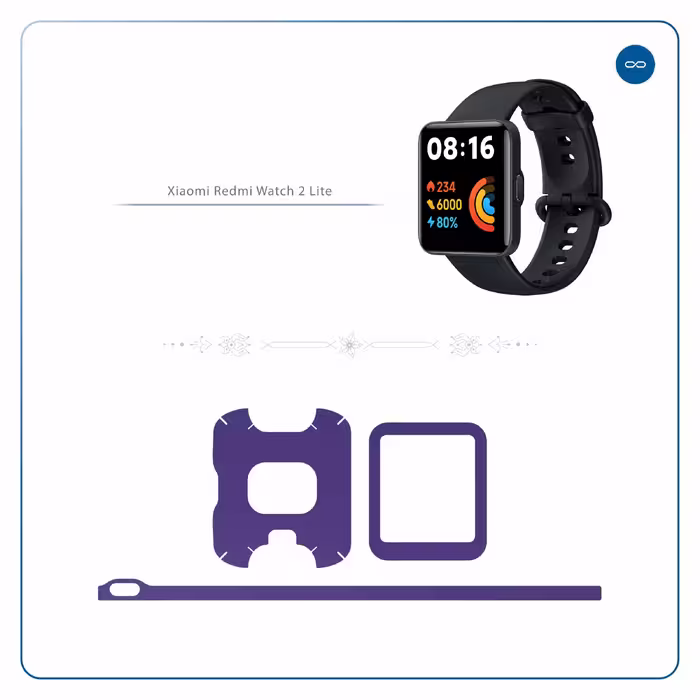 برچسب ماهوت طرح Matte-BlueBerry مناسب برای ساعت هوشمند شیائومی Redmi Watch 2 Lite