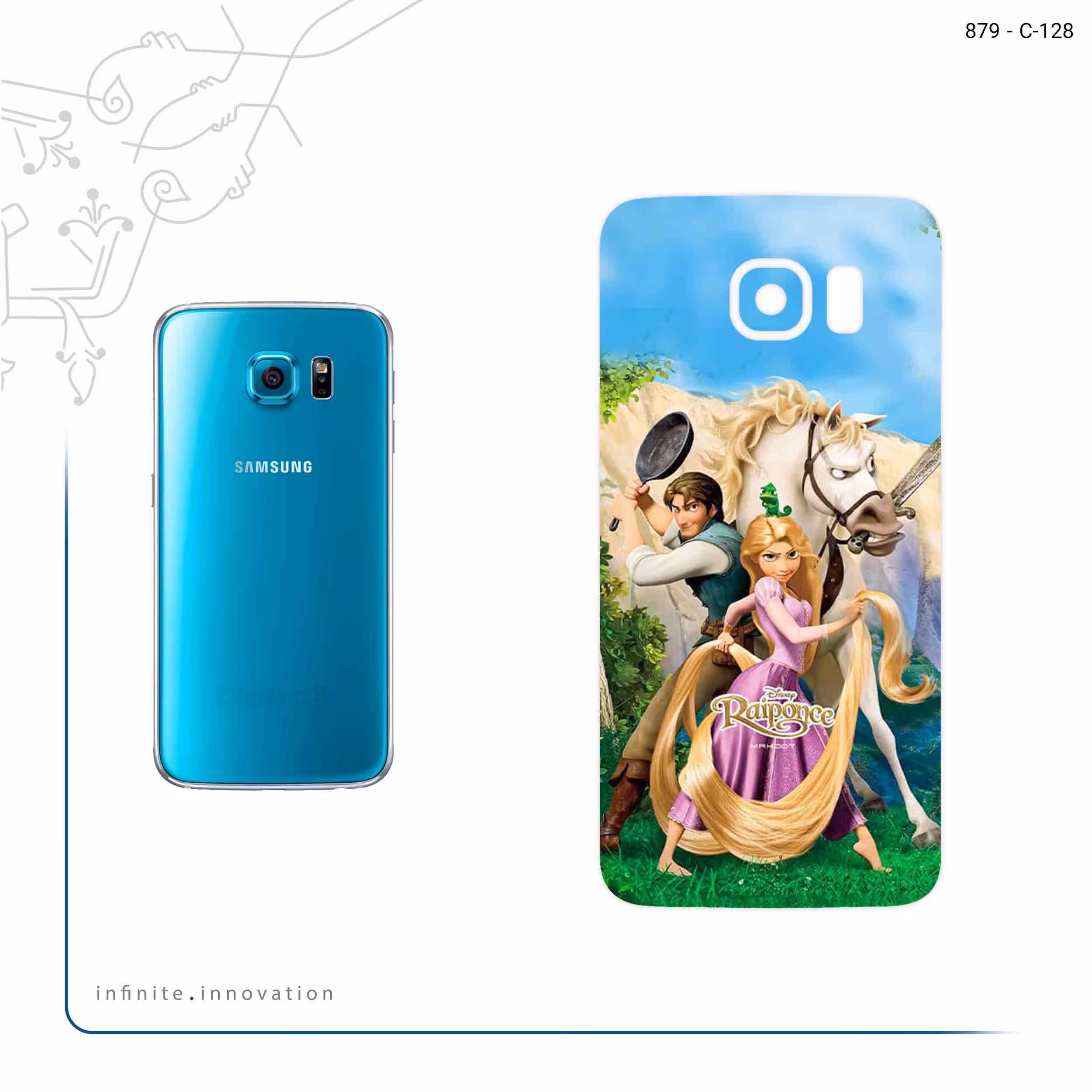 برچسب پوششی ماهوت مدل Rapunzel مناسب برای گوشی موبایل سامسونگ Galaxy S6