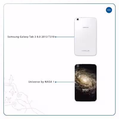 برچسب پوششی ماهوت مدل Universe-by-NASA-1 مناسب برای تبلت سامسونگ Galaxy Tab 3 8.0 2013 T310