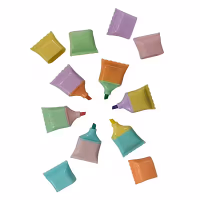 ماژیک علامت گذار طرح آبنبات بسته 6 عددی