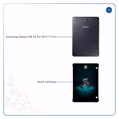 برچسب پوششی ماهوت مدل Road cycling مناسب برای تبلت سامسونگ Galaxy Tab S2 8.0 2015 T715