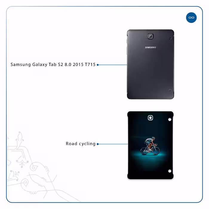 برچسب پوششی ماهوت مدل Road cycling مناسب برای تبلت سامسونگ Galaxy Tab S2 8.0 2015 T715