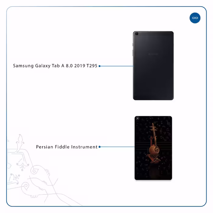برچسب پوششی ماهوت مدل Persian Fiddle Instrument مناسب برای تبلت سامسونگ Galaxy Tab A 8.0 2019 T295