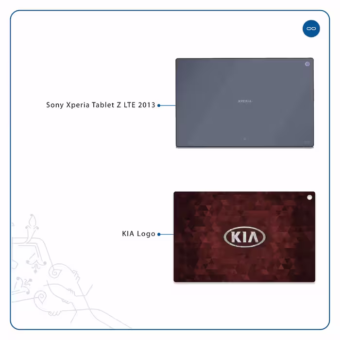 برچسب پوششی ماهوت مدل KIA-Logo مناسب برای تبلت سونی Xperia Tablet Z LTE 2013