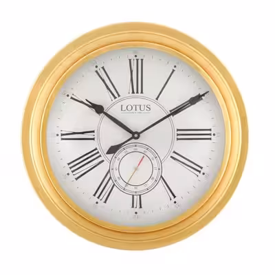 ساعت دیواری لوتوس مدل M-17021-FREMONT-GOLD