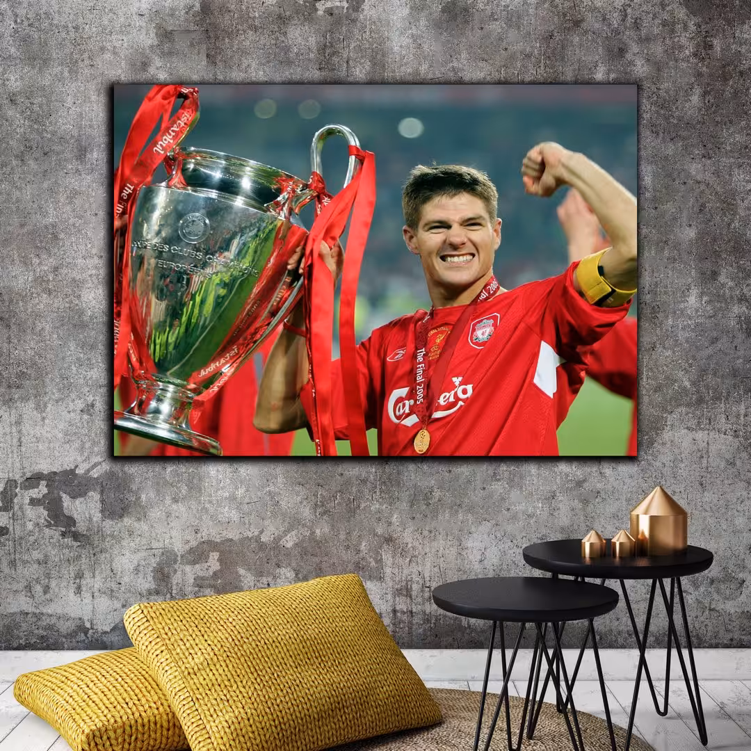 تابلو شاسی بکلیت طرح بابزیکن فوتبال استیون جرارد و جام قهرمانی لیگ اروپا مدل SH-S6560 