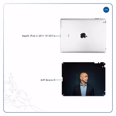 برچسب پوششی ماهوت مدل Jeff Bezos مناسب برای تبلت اپل iPad 2 2011 A1397