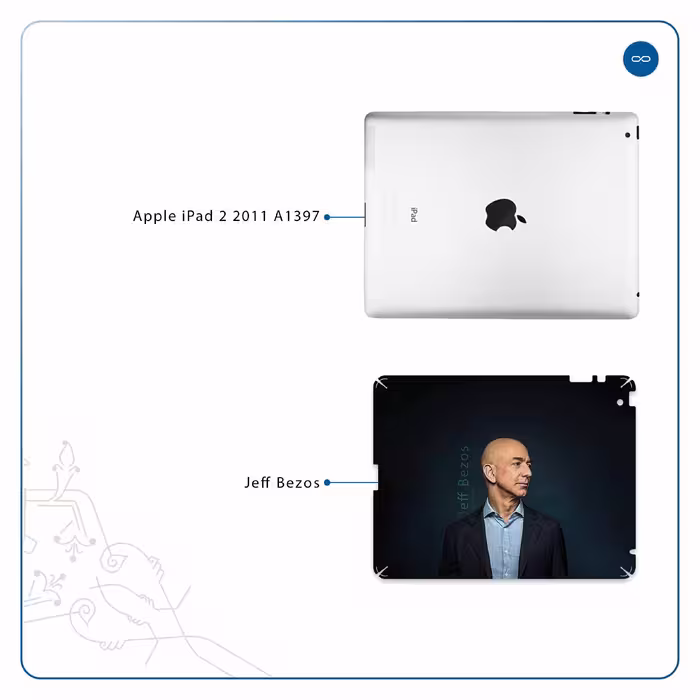 برچسب پوششی ماهوت مدل Jeff Bezos مناسب برای تبلت اپل iPad 2 2011 A1397
