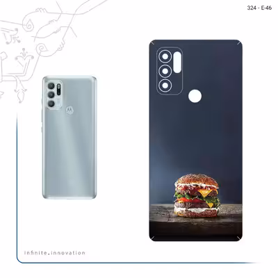 برچسب پوششی ماهوت مدل Hamburger مناسب برای گوشی موبایل موتورولا Moto G60S