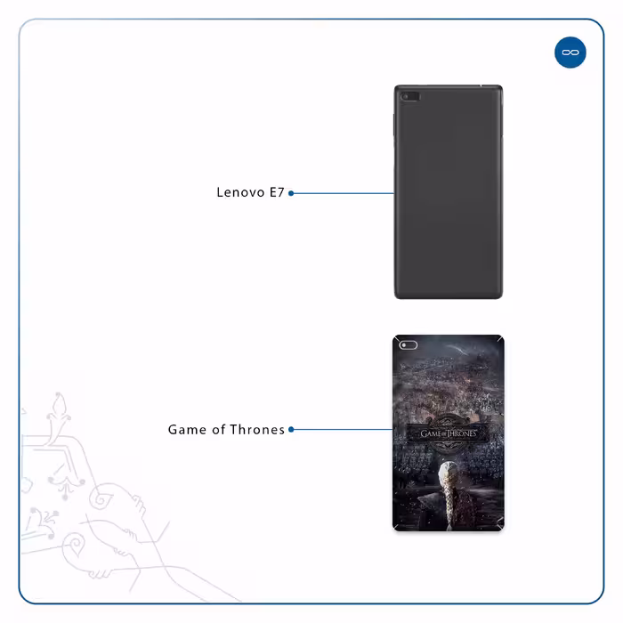 برچسب پوششی ماهوت مدل Game of Thrones مناسب برای تبلت لنوو E7