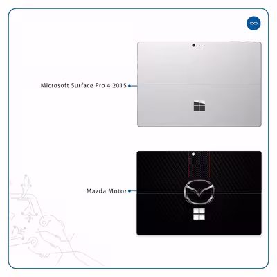 برچسب پوششی ماهوت مدل Mazda Motor مناسب برای تبلت مایکروسافت Surface Pro 4 2015