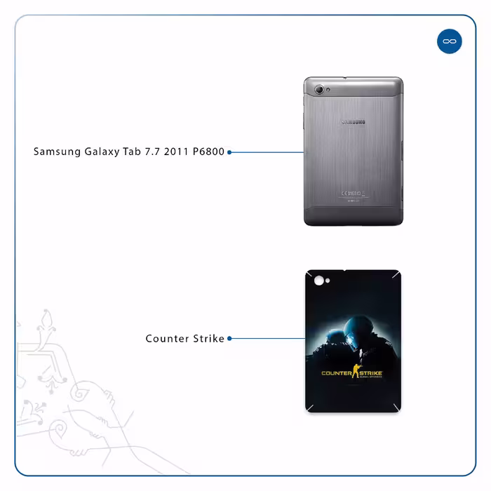 برچسب پوششی ماهوت مدل Counter-Strike مناسب برای تبلت سامسونگ Galaxy Tab 7.7 2011 P6800