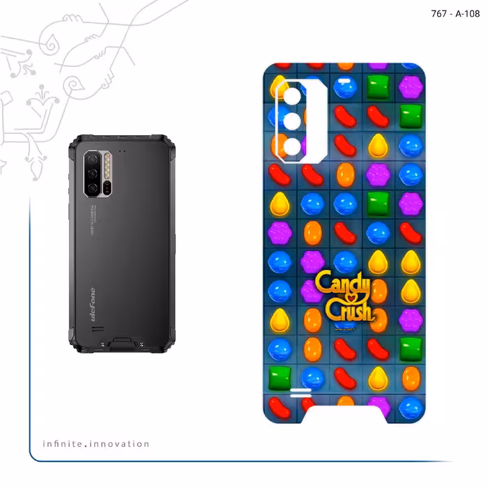 برچسب پوششی ماهوت مدل Candy Crush Game Series مناسب برای گوشی موبایل یولفون Armor 7