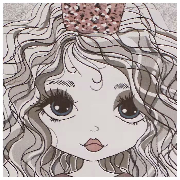 فرش ماشینی افرند طرح دختر کوچولو کد 163