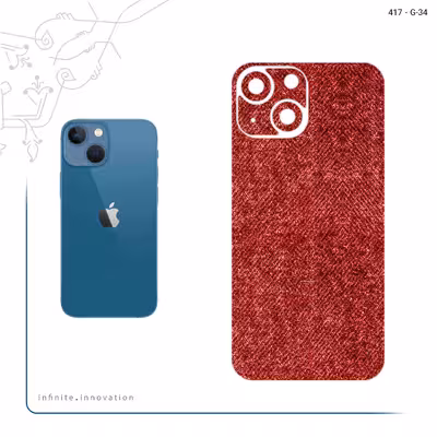 برچسب پوششی ماهوت مدل Fabric Texture 4 مناسب برای گوشی موبایل اپل iPhone 13 Mini