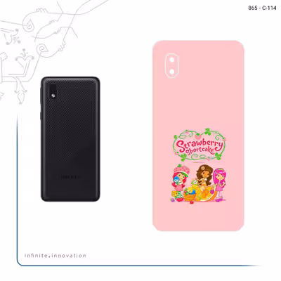 برچسب پوششی ماهوت مدل Strawberry Shortcake مناسب برای گوشی موبایل سامسونگ Galaxy A01 Core