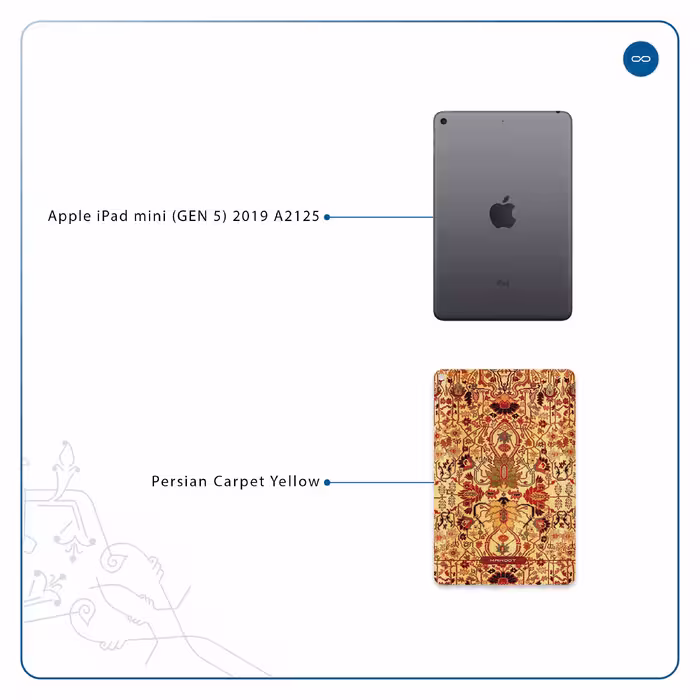 برچسب پوششی ماهوت مدل Iran-Carpet2 مناسب برای تبلت اپل iPad mini (GEN 5) 2019 A2125