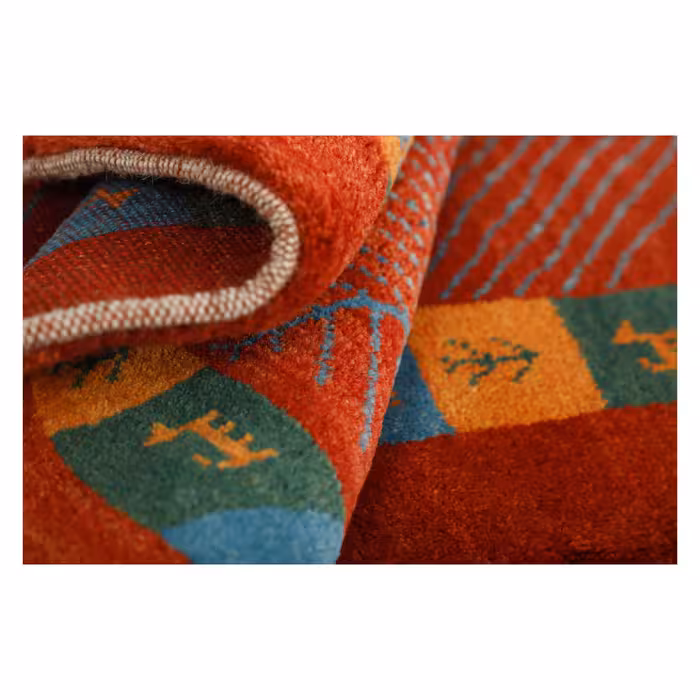 گبه دستبافت یک متری طرح ایلیاتی کد 522910r