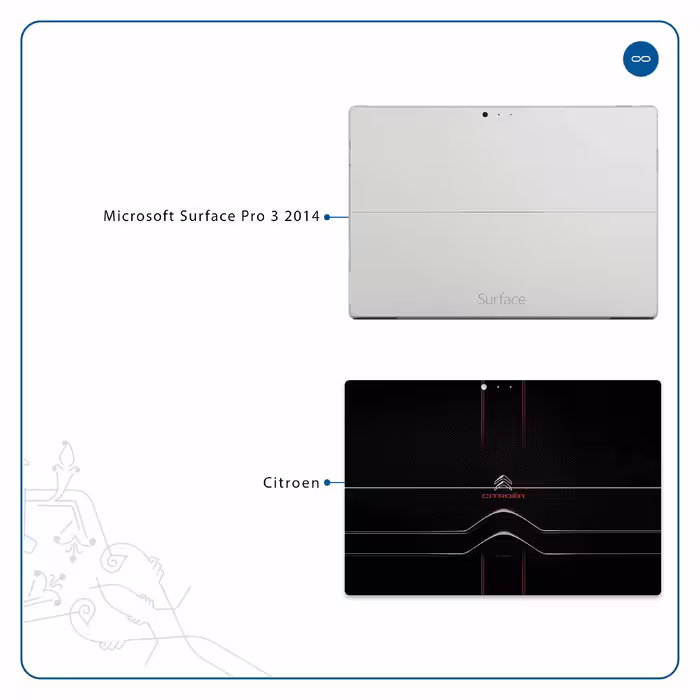 برچسب پوششی ماهوت مدل Citroen مناسب برای تبلت مایکروسافت Surface Pro 3 2014