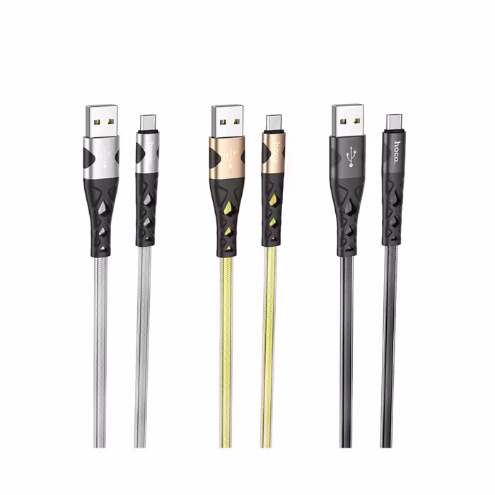 کابل تبدیل USB به MICROUSB  هوکو مدل U105 ANTI TWIST طول 1.2 متر