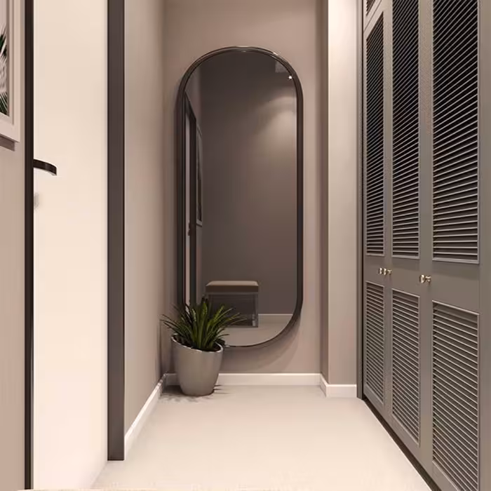 آینه مدل قدی چوبی طرح سرو کد w-150