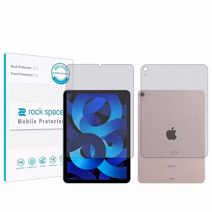 محافظ صفحه نمایش مات راک اسپیس مدل HyMTT مناسب برای تبلت اپل iPad Air (2022) به همراه محافظ پشت تبلت